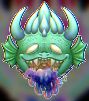 Some weird, goopy monster thing. The first thing I ever drew on a screen tablet!